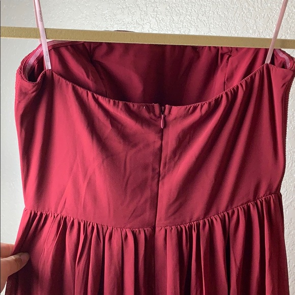 Red ruby strapless dress - Picture 4 of 4